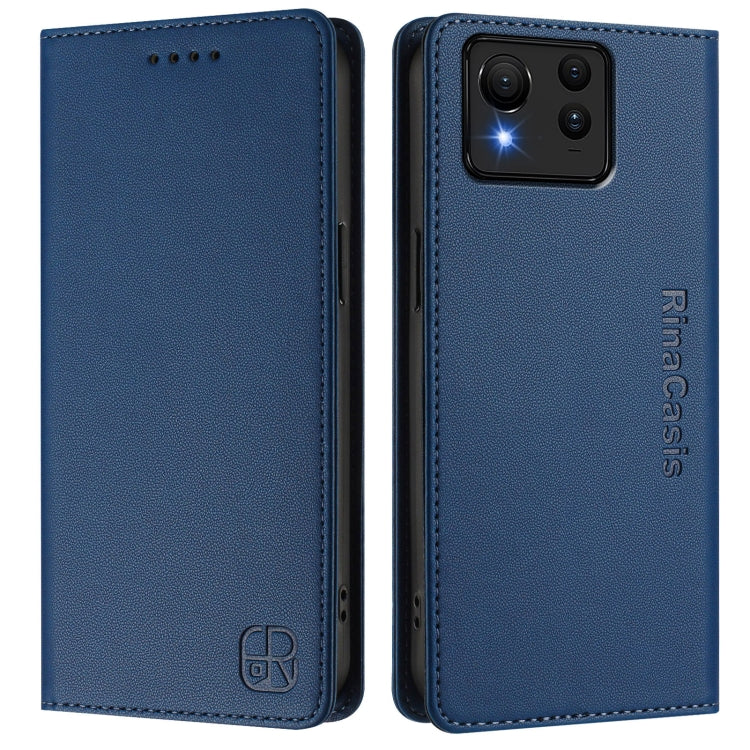 For ASUS Zenfone 11 Ultra RC01 Dual-Folded Magnetic Suction RFID Leather Phone Case