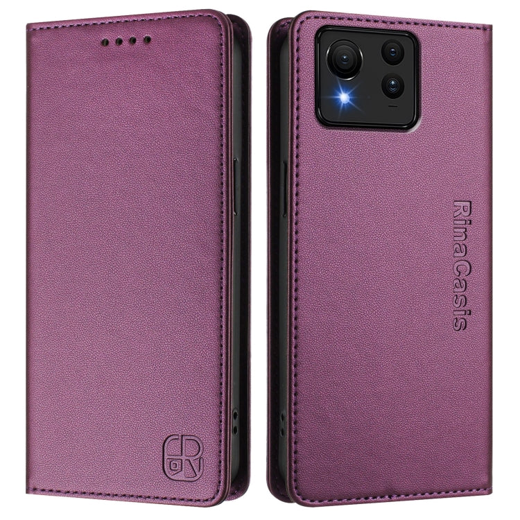 For ASUS Zenfone 11 Ultra RC01 Dual-Folded Magnetic Suction RFID Leather Phone Case