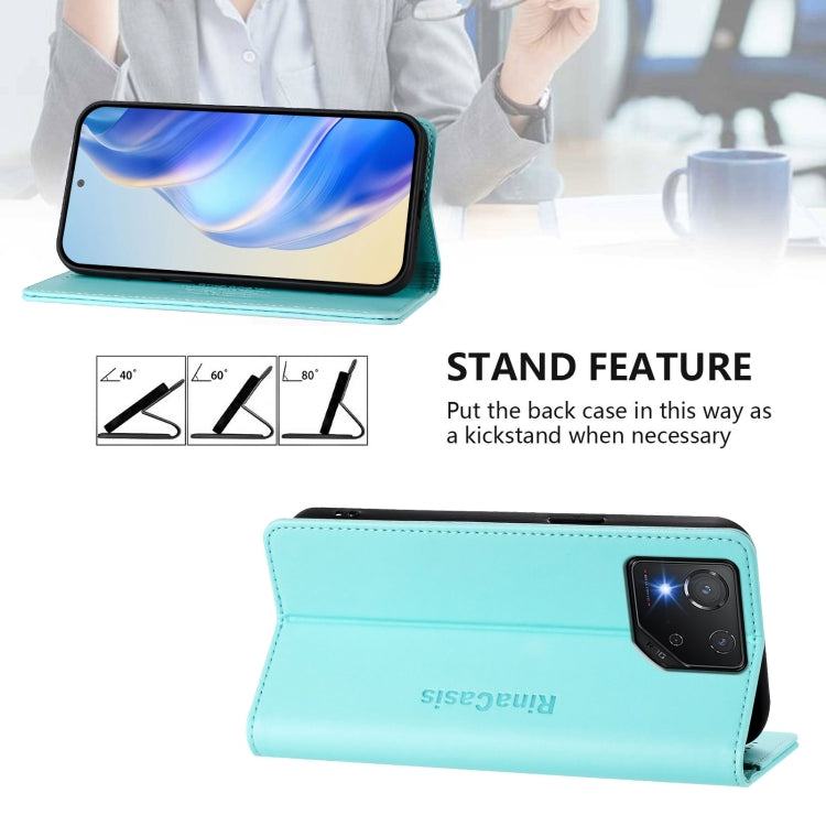 For ASUS ROG Phone 8 / 8 Pro RC01 Dual-Folded Magnetic Suction RFID Leather Phone Case