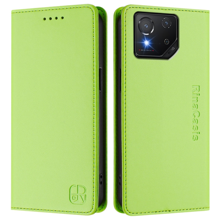 For ASUS ROG Phone 8 / 8 Pro RC01 Dual-Folded Magnetic Suction RFID Leather Phone Case