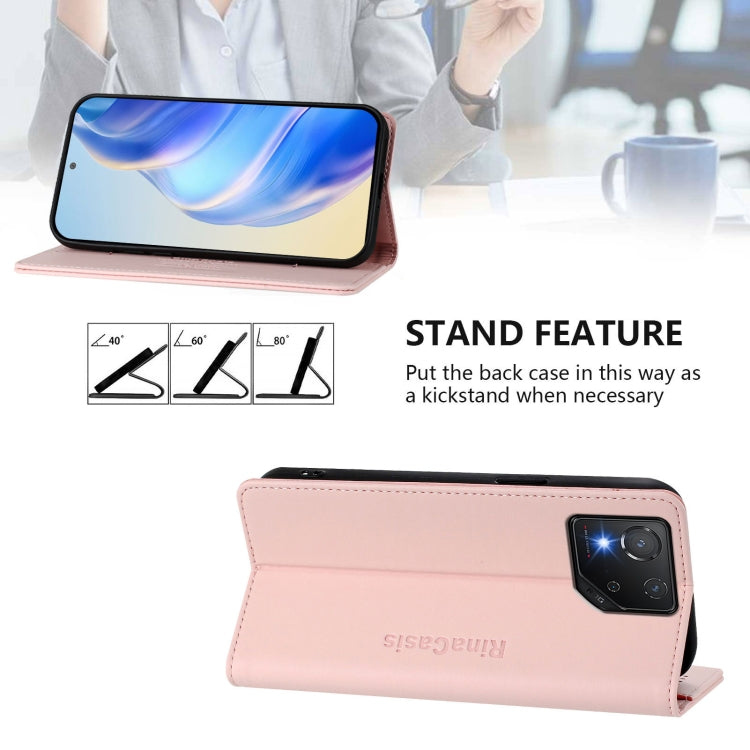 For ASUS ROG Phone 8 / 8 Pro RC01 Dual-Folded Magnetic Suction RFID Leather Phone Case