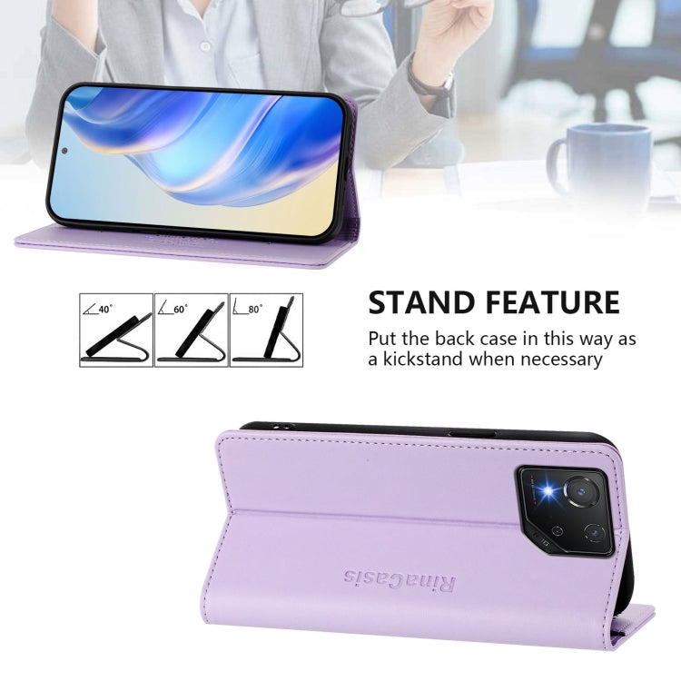 For ASUS ROG Phone 8 / 8 Pro RC01 Dual-Folded Magnetic Suction RFID Leather Phone Case