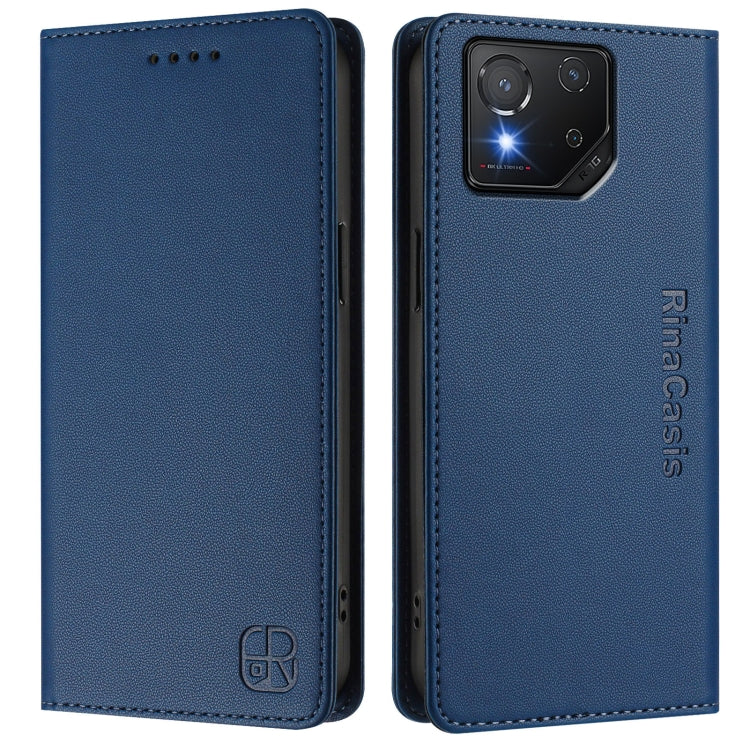 For ASUS ROG Phone 8 / 8 Pro RC01 Dual-Folded Magnetic Suction RFID Leather Phone Case