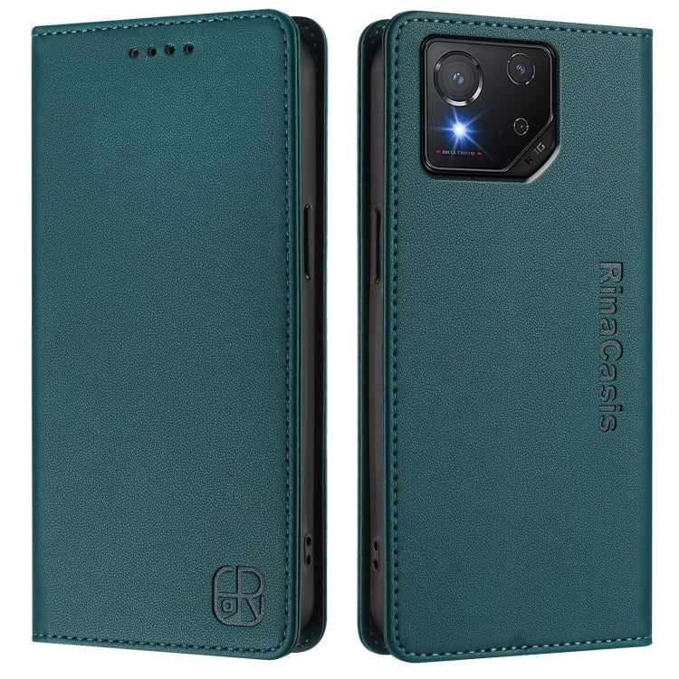 For ASUS ROG Phone 8 / 8 Pro RC01 Dual-Folded Magnetic Suction RFID Leather Phone Case