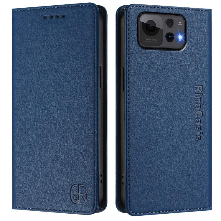 For ASUS Zenfone 12 Ultra RC01 Dual-Folded Magnetic Suction RFID Leather Phone Case