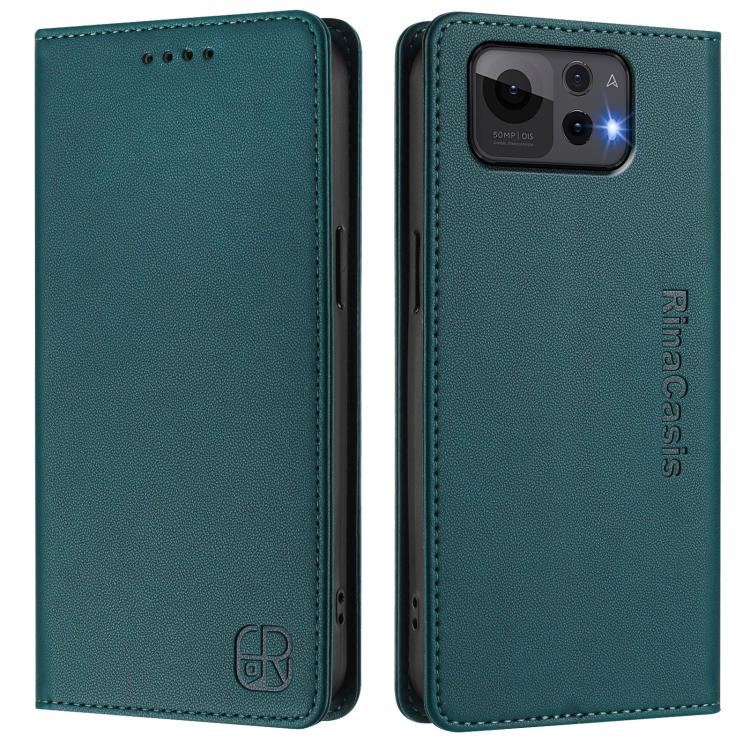 For ASUS Zenfone 12 Ultra RC01 Dual-Folded Magnetic Suction RFID Leather Phone Case