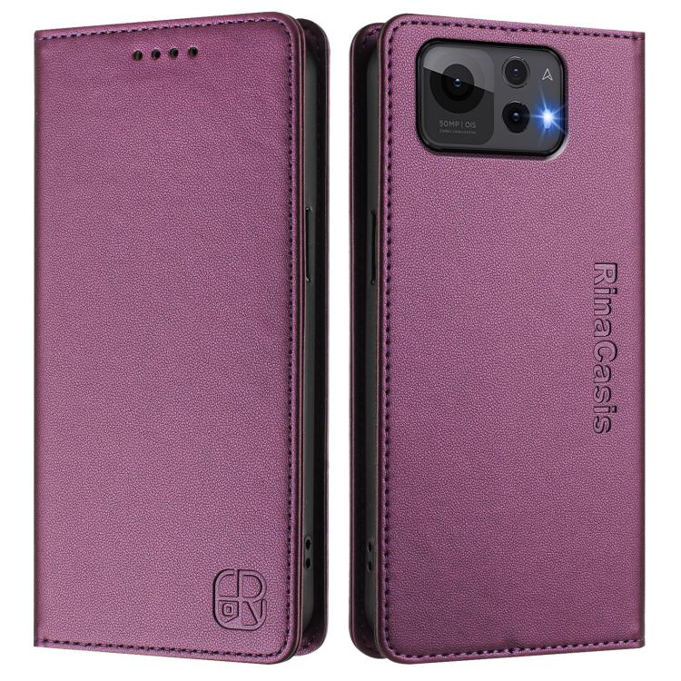 For ASUS Zenfone 12 Ultra RC01 Dual-Folded Magnetic Suction RFID Leather Phone Case