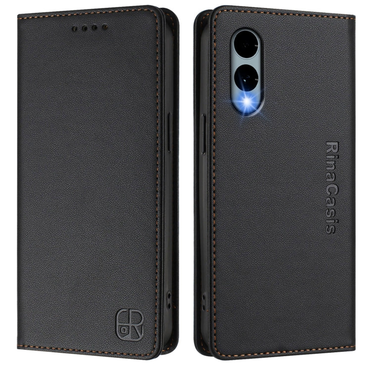 Fpr Fujitsu Arrows We2 F-52E RC01 Dual-Folded Magnetic Suction RFID Leather Phone Case
