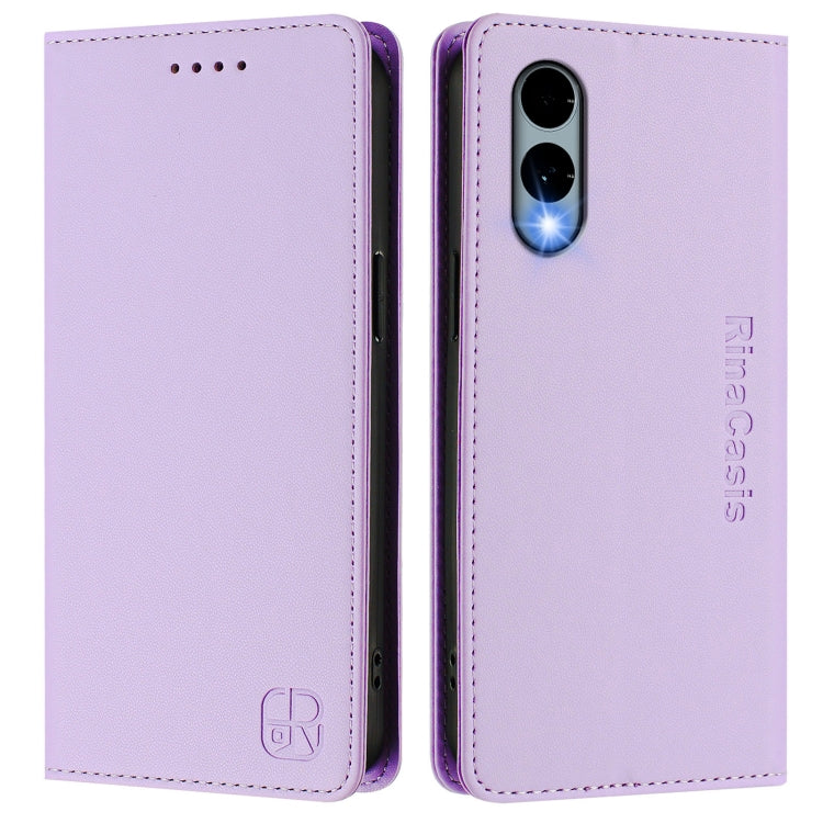 Fpr Fujitsu Arrows We2 F-52E RC01 Dual-Folded Magnetic Suction RFID Leather Phone Case