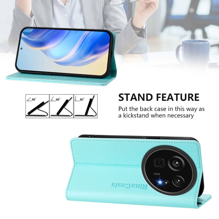 For Sharp Aquos R9 Pro SH-54E RC01 Dual-Folded Magnetic Suction RFID Leather Phone Case