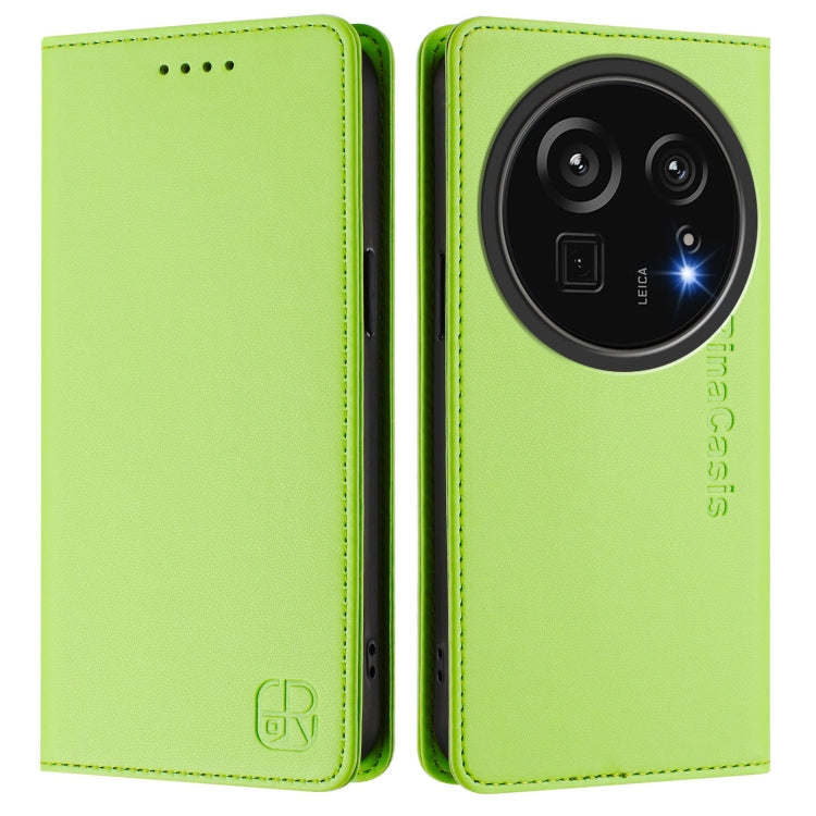 For Sharp Aquos R9 Pro SH-54E RC01 Dual-Folded Magnetic Suction RFID Leather Phone Case
