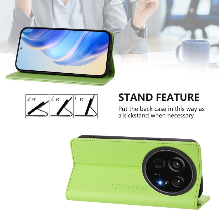 For Sharp Aquos R9 Pro SH-54E RC01 Dual-Folded Magnetic Suction RFID Leather Phone Case