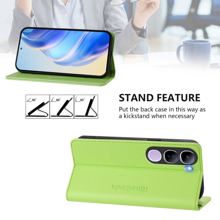 For vivo V40 Lite 5G IDN RC01 Dual-Folded Magnetic Suction RFID Leather Phone Case