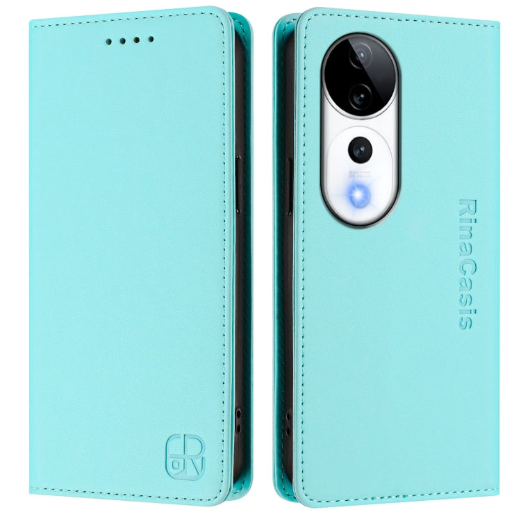 For vivo V40 5G / V40 Pro 5G Global RC01 Dual-Folded Magnetic Suction RFID Leather Phone Case