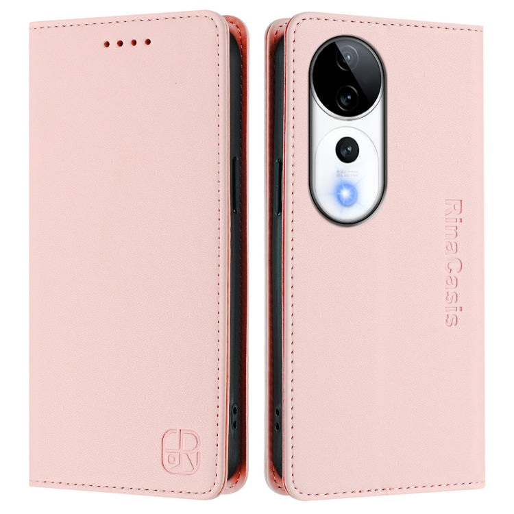 For vivo V40 5G / V40 Pro 5G Global RC01 Dual-Folded Magnetic Suction RFID Leather Phone Case