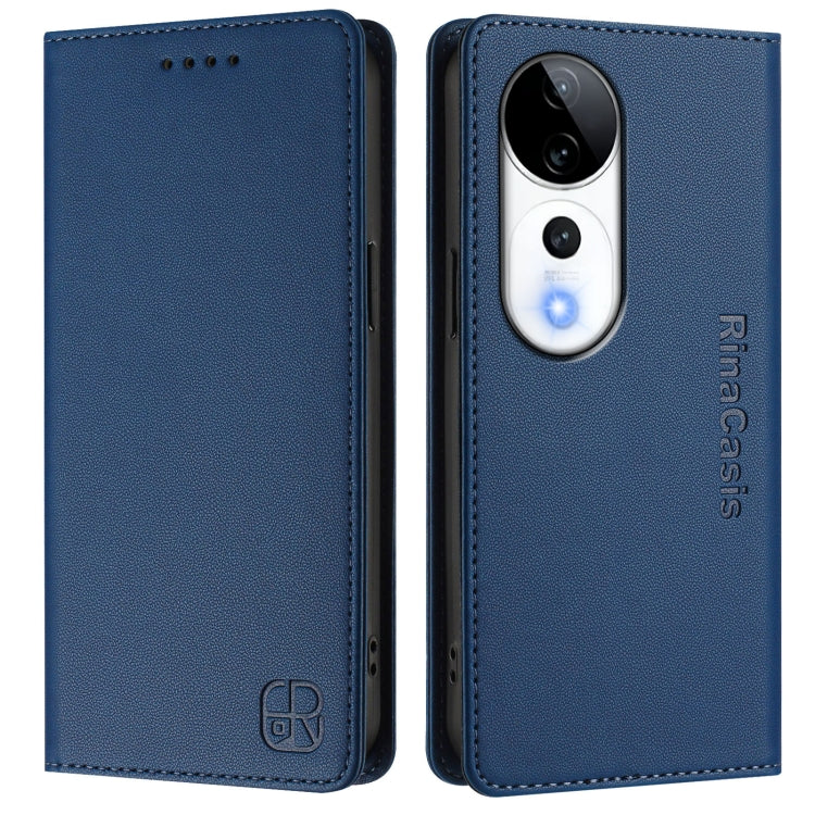 For vivo V40 5G / V40 Pro 5G Global RC01 Dual-Folded Magnetic Suction RFID Leather Phone Case