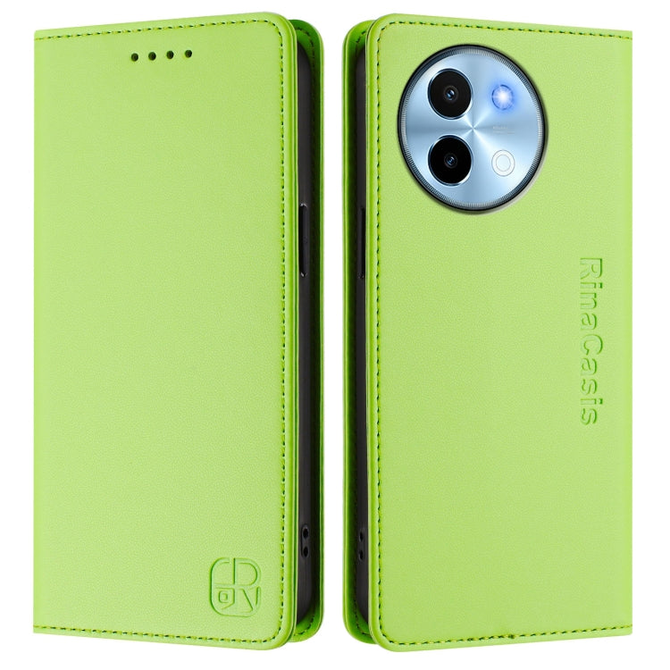 For vivo Y38 5G / Y200i / T3x Global RC01 Dual-Folded Magnetic Suction RFID Leather Phone Case