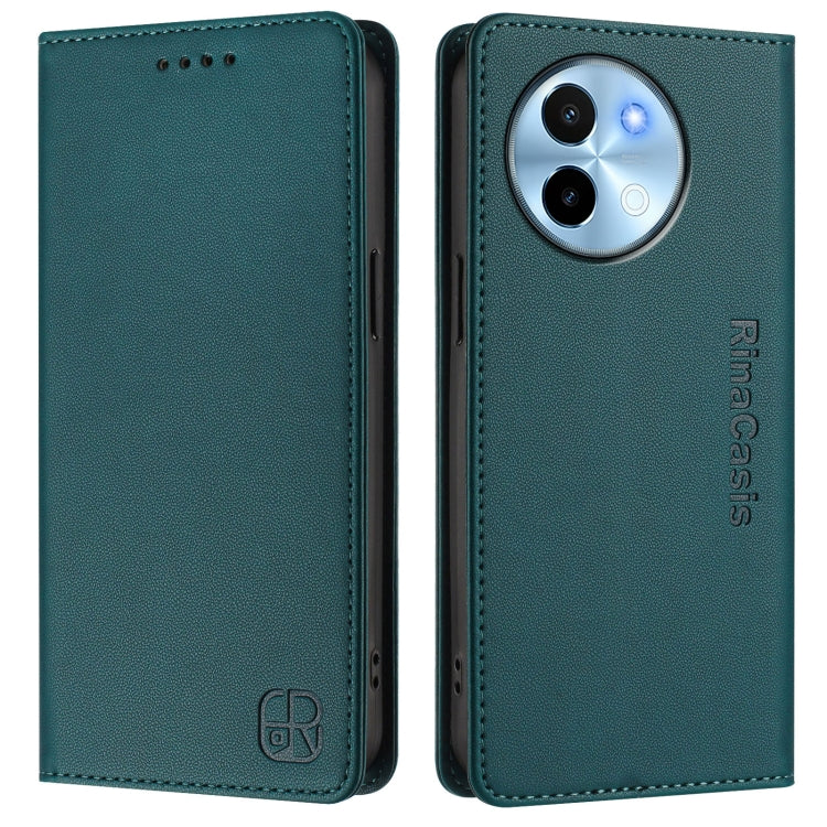 For vivo Y38 5G / Y200i / T3x Global RC01 Dual-Folded Magnetic Suction RFID Leather Phone Case