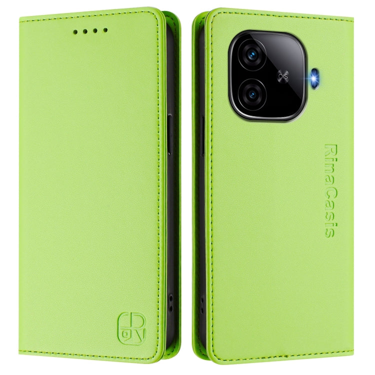For vivo iQOO Z9 5G / Z9 Turbo 5G RC01 Dual-Folded Magnetic Suction RFID Leather Phone Case