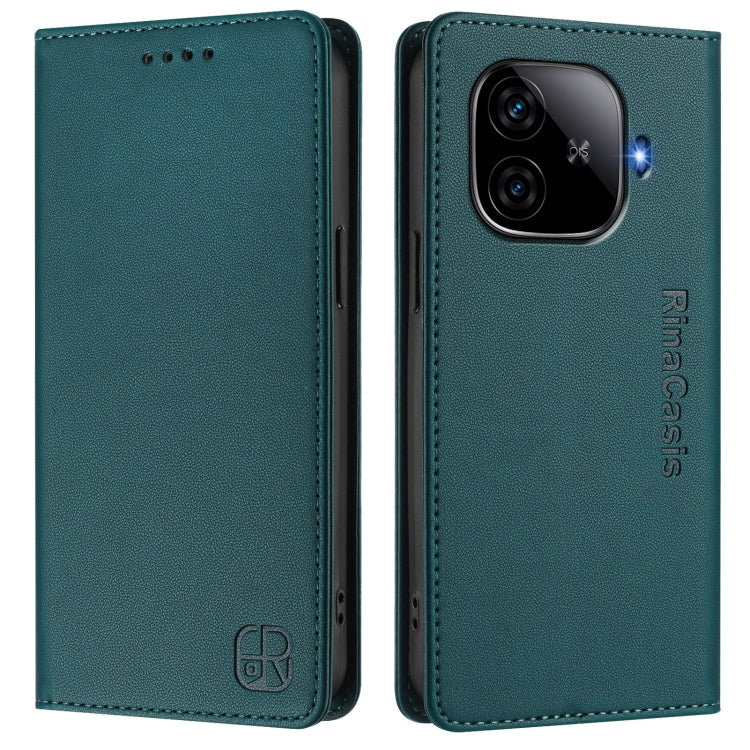 For vivo iQOO Z9 5G / Z9 Turbo 5G RC01 Dual-Folded Magnetic Suction RFID Leather Phone Case