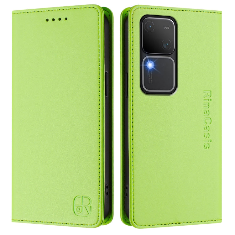 For vivo V30 5G / V30 Pro Global RC01 Dual-Folded Magnetic Suction RFID Leather Phone Case