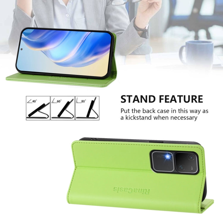 For vivo V30 5G / V30 Pro Global RC01 Dual-Folded Magnetic Suction RFID Leather Phone Case
