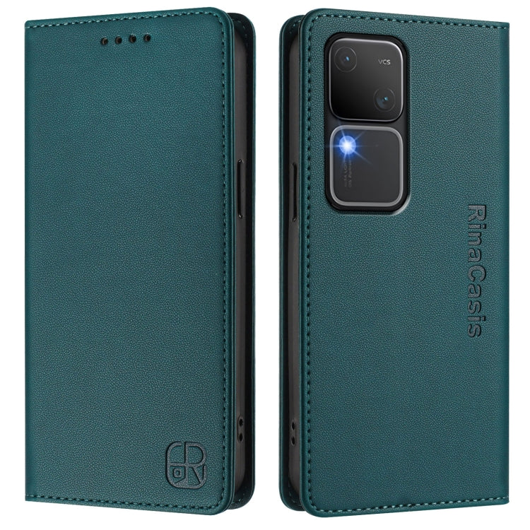 For vivo V30 5G / V30 Pro Global RC01 Dual-Folded Magnetic Suction RFID Leather Phone Case