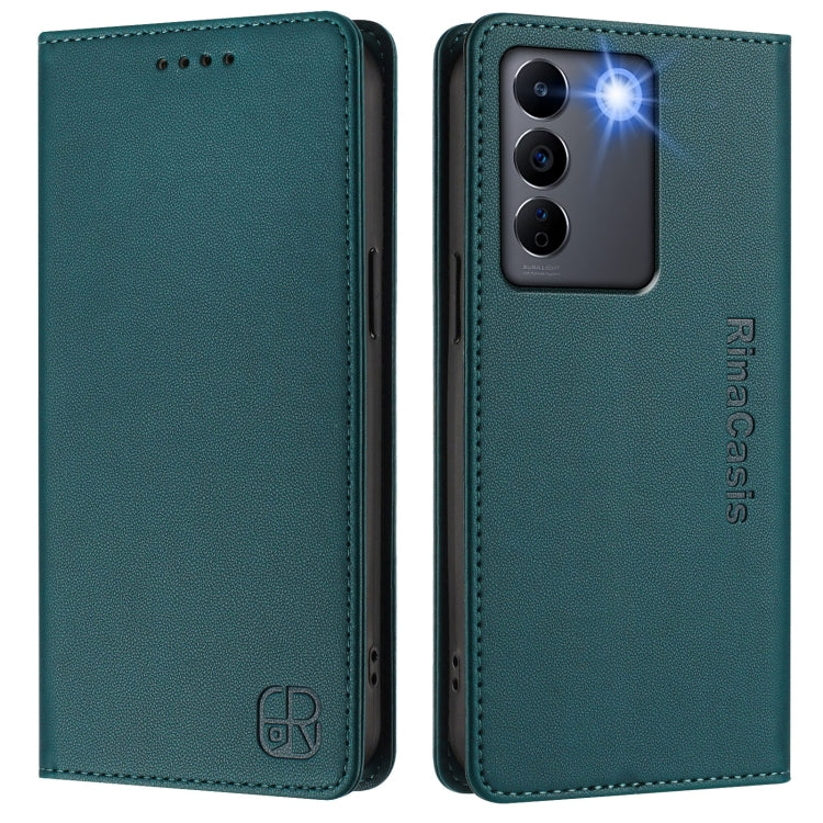 For vivo V27 5G / V27 Pro Global RC01 Dual-Folded Magnetic Suction RFID Leather Phone Case