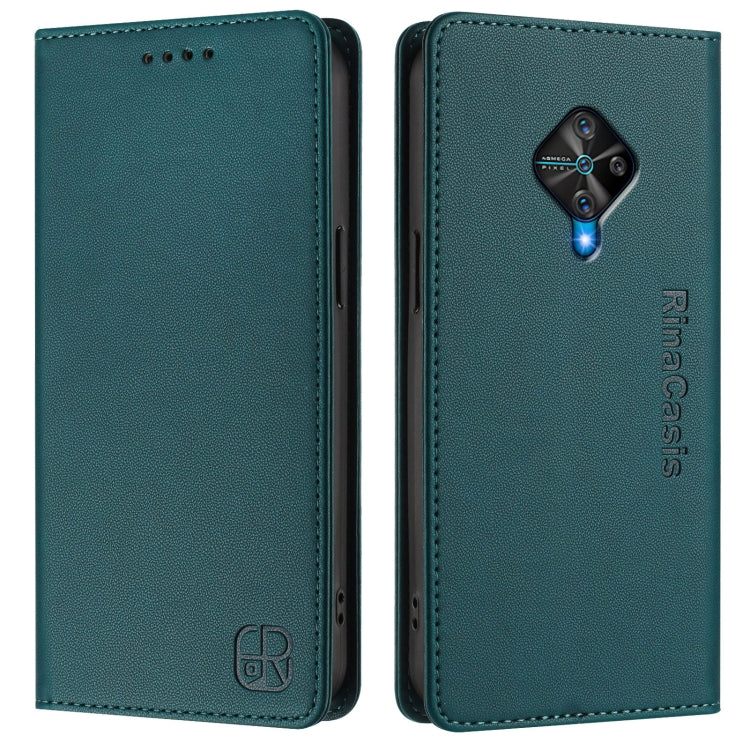 For vivo Y31 4G 2021 India / Y53s RC01 Dual-Folded Magnetic Suction RFID Leather Phone Case
