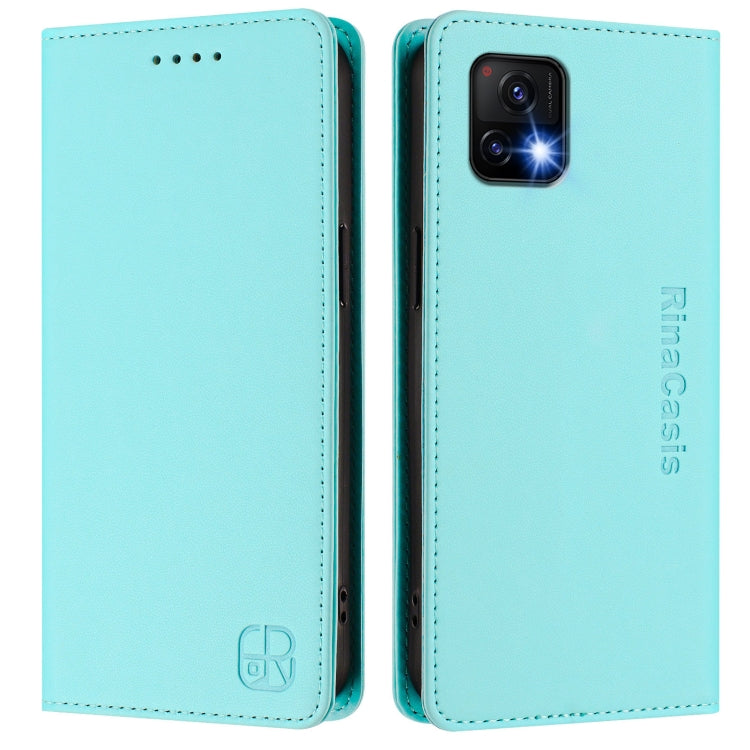 For vivo Y52s 5G / Y72 5G India RC01 Dual-Folded Magnetic Suction RFID Leather Phone Case