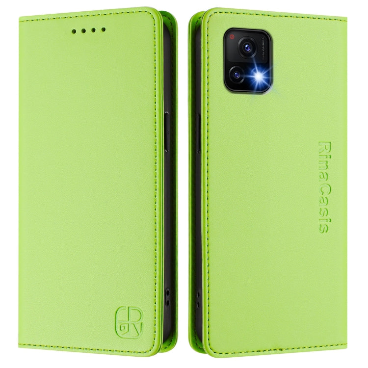 For vivo Y52s 5G / Y72 5G India RC01 Dual-Folded Magnetic Suction RFID Leather Phone Case