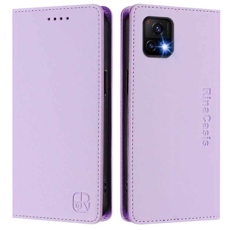 For vivo Y52s 5G / Y72 5G India RC01 Dual-Folded Magnetic Suction RFID Leather Phone Case