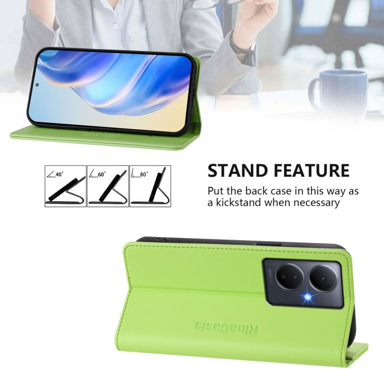 For vivo Y78+ 5G / Y78 5G Global RC01 Dual-Folded Magnetic Suction RFID Leather Phone Case
