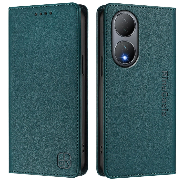 For vivo Y100 5G Global RC01 Dual-Folded Magnetic Suction RFID Leather Phone Case
