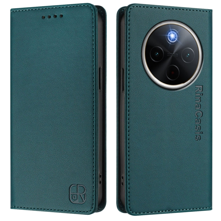 For vivo Y300 Pro RC01 Dual-Folded Magnetic Suction RFID Leather Phone Case