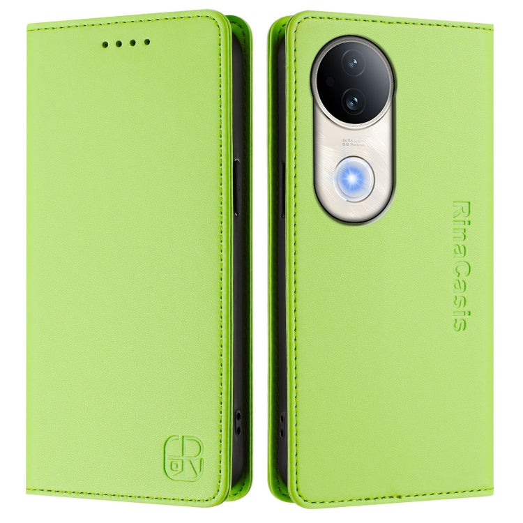 For vivo S20 5G RC01 Dual-Folded Magnetic Suction RFID Leather Phone Case