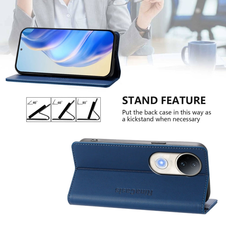 For vivo S20 5G RC01 Dual-Folded Magnetic Suction RFID Leather Phone Case