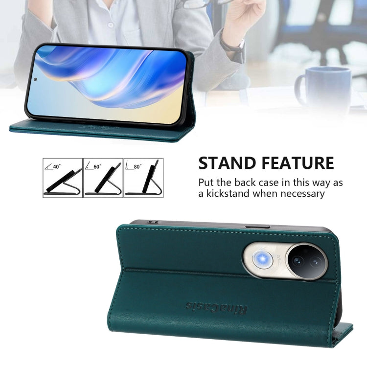 For vivo S20 5G RC01 Dual-Folded Magnetic Suction RFID Leather Phone Case
