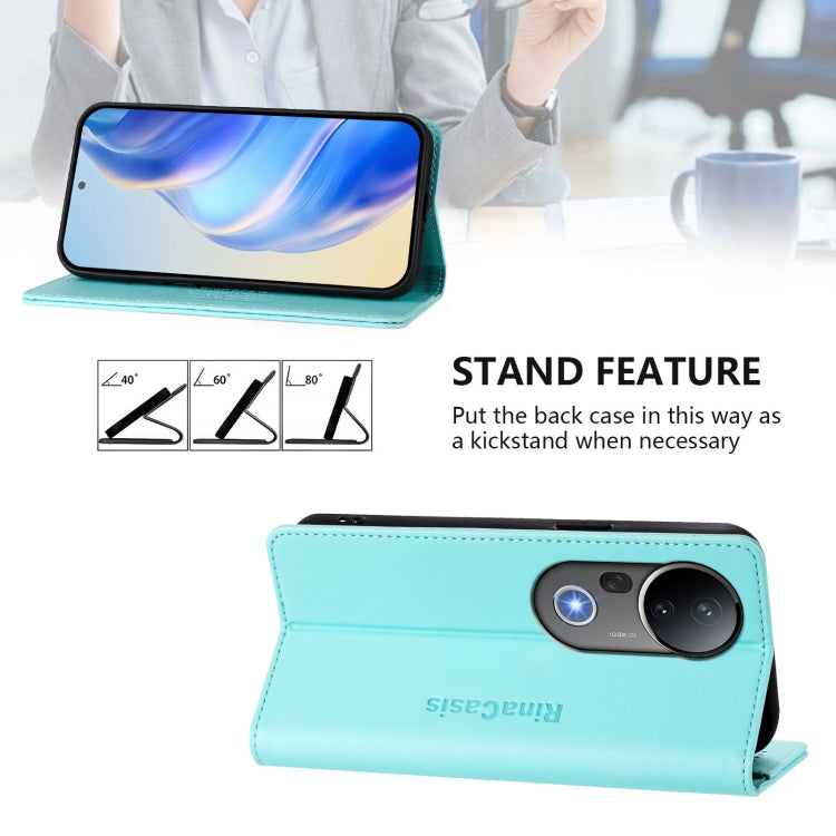For vivo S20 Pro 5G RC01 Dual-Folded Magnetic Suction RFID Leather Phone Case