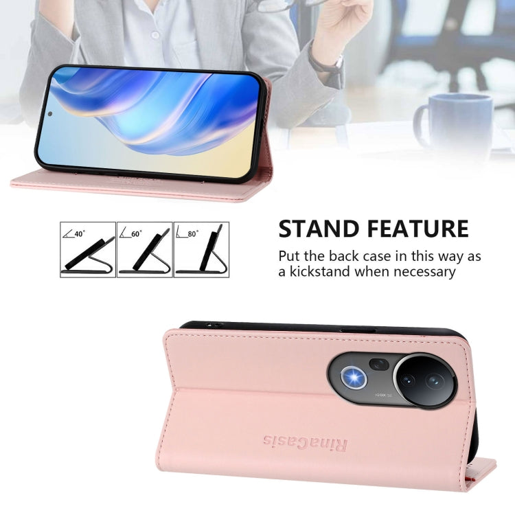 For vivo S20 Pro 5G RC01 Dual-Folded Magnetic Suction RFID Leather Phone Case