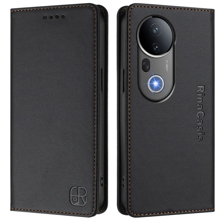 For vivo S20 Pro 5G RC01 Dual-Folded Magnetic Suction RFID Leather Phone Case