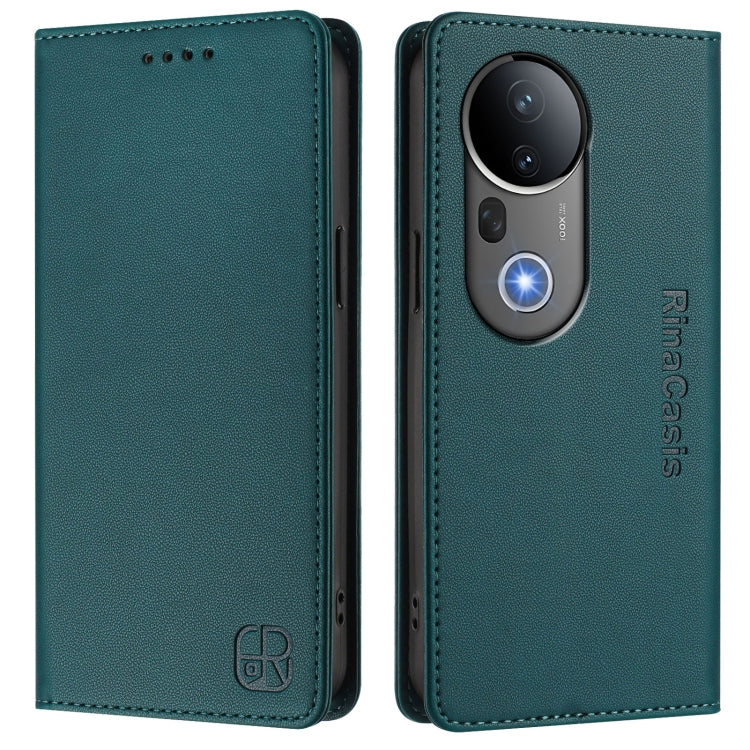 For vivo S20 Pro 5G RC01 Dual-Folded Magnetic Suction RFID Leather Phone Case