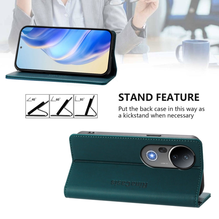 For vivo S20 Pro 5G RC01 Dual-Folded Magnetic Suction RFID Leather Phone Case