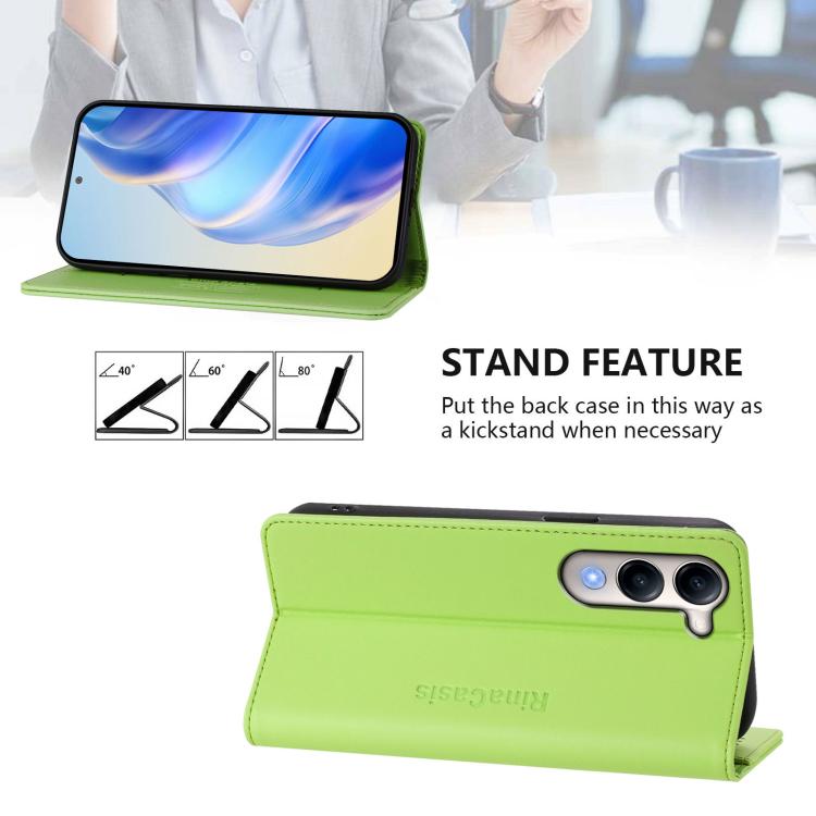 For vivo Y29s 5G / Y04 4G Global RC01 Dual-Folded Magnetic Suction RFID Leather Phone Case