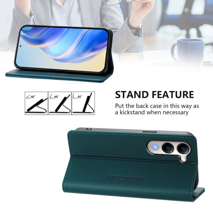 For vivo Y29s 5G / Y04 4G Global RC01 Dual-Folded Magnetic Suction RFID Leather Phone Case