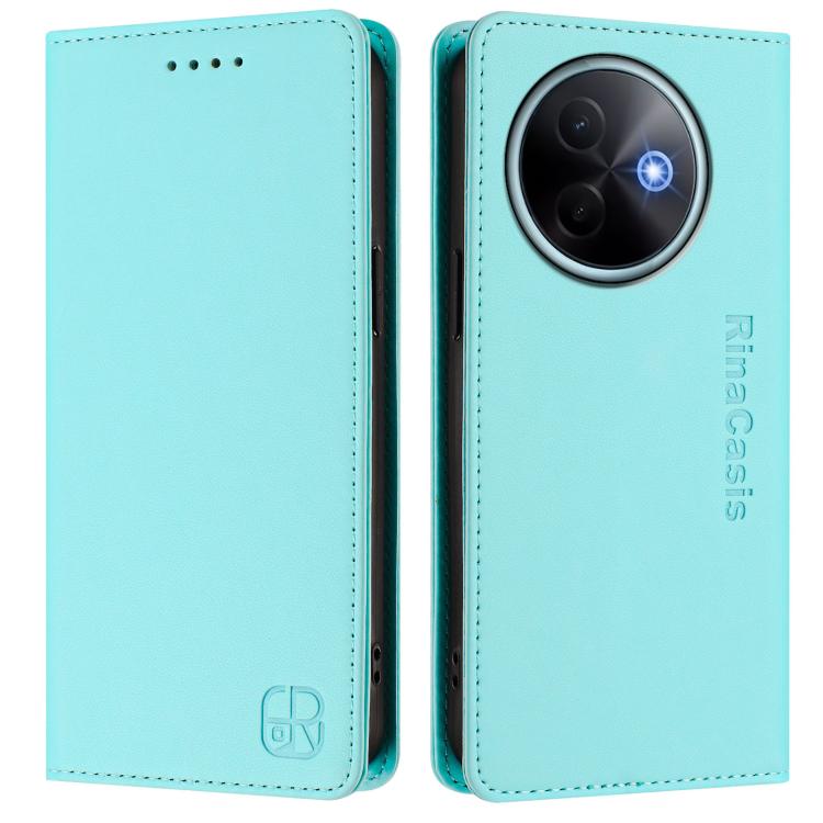 For vivo Y39 5G Global RC01 Dual-Folded Magnetic Suction RFID Leather Phone Case