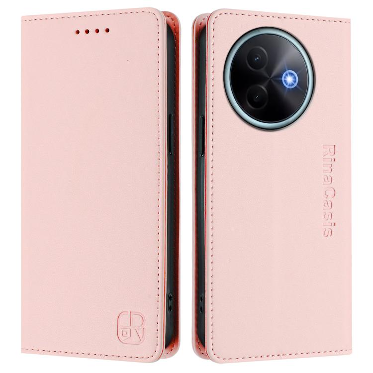 For vivo Y39 5G Global RC01 Dual-Folded Magnetic Suction RFID Leather Phone Case