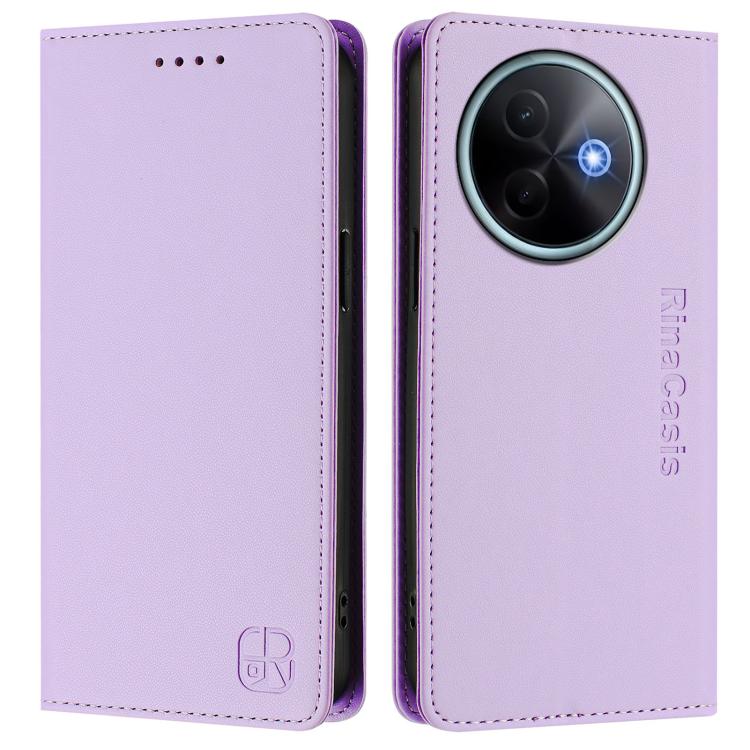 For vivo Y39 5G Global RC01 Dual-Folded Magnetic Suction RFID Leather Phone Case