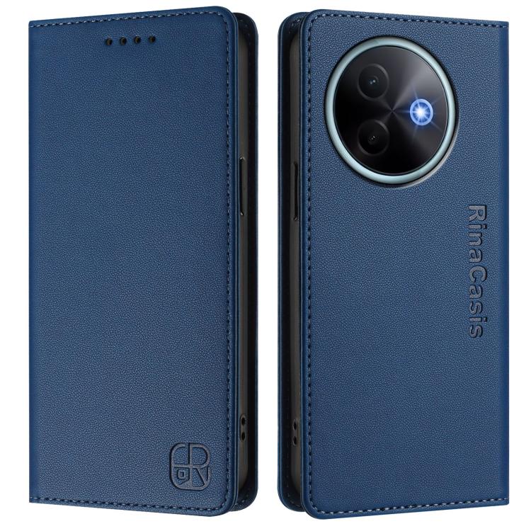For vivo Y39 5G Global RC01 Dual-Folded Magnetic Suction RFID Leather Phone Case