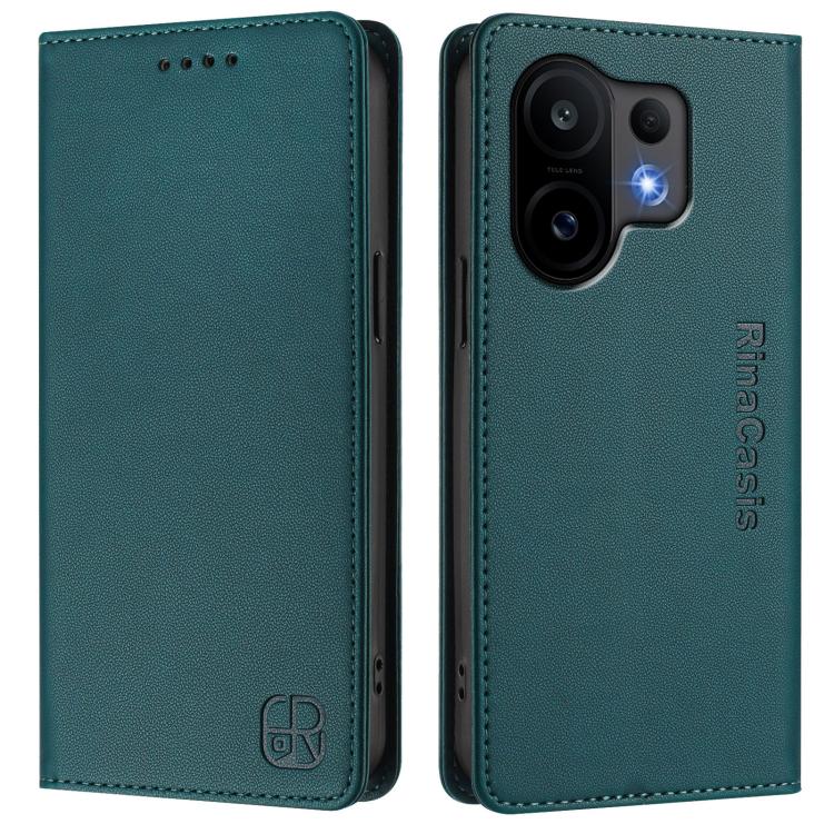 For vivo S30 RC01 Dual-Folded Magnetic Suction RFID Leather Phone Case